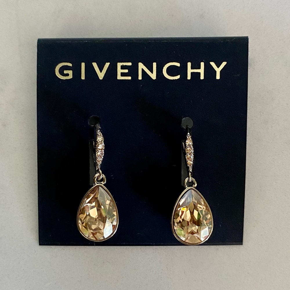 Givenchy Goldtone Teardrop Earrings- New